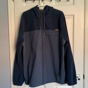 Voyager Men's Windbreaker Hooded Rain Jacket, Blue, Medium